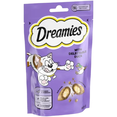 Dreamies Filled Cat Snacks – Duck